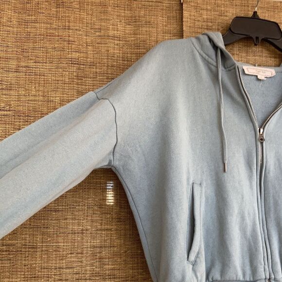 Hippie Rose cropped hoodie color bluish grey - Picture 5 of 5